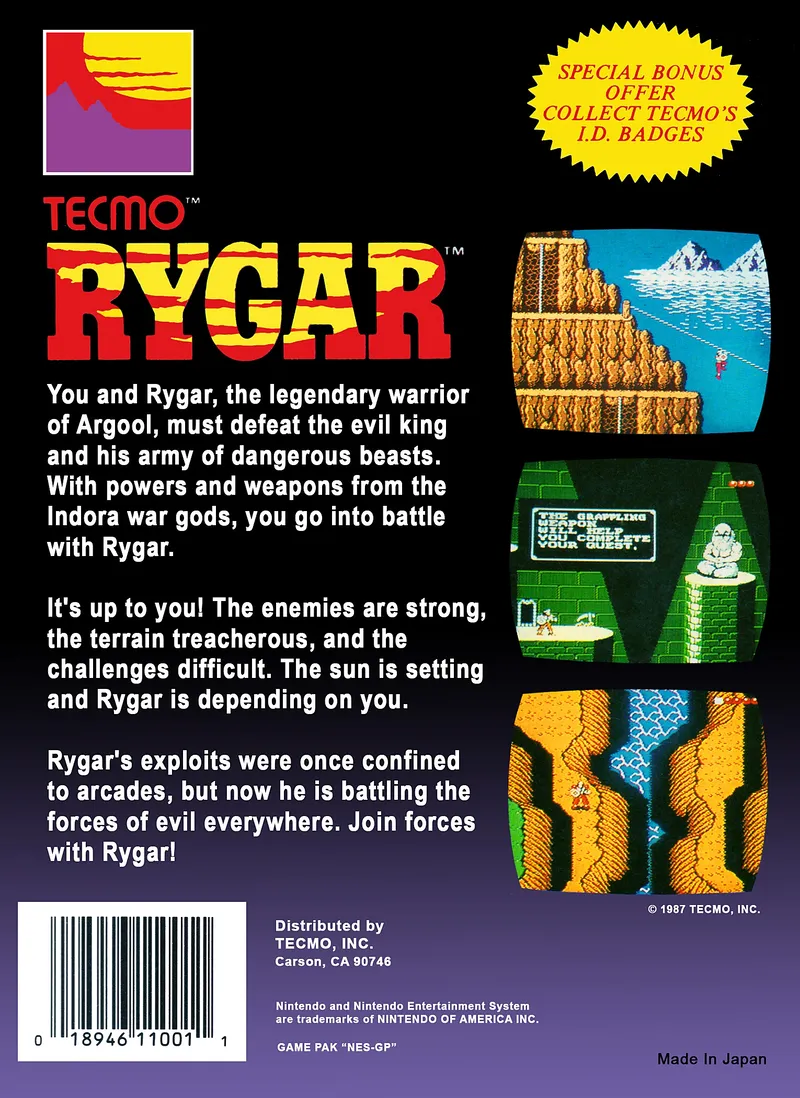 Rygar box back
