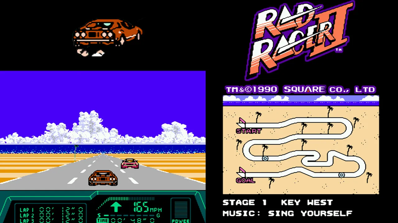 Backdrop artwork for Rad Racer II