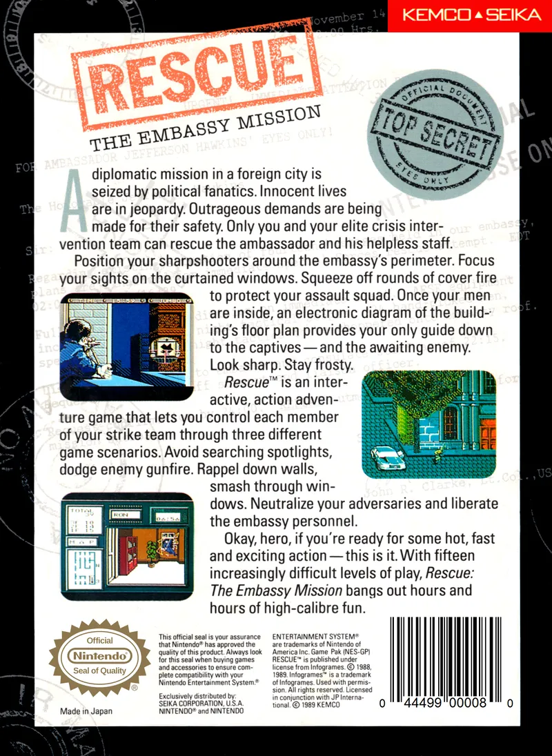 Rescue: The Embassy Mission box back