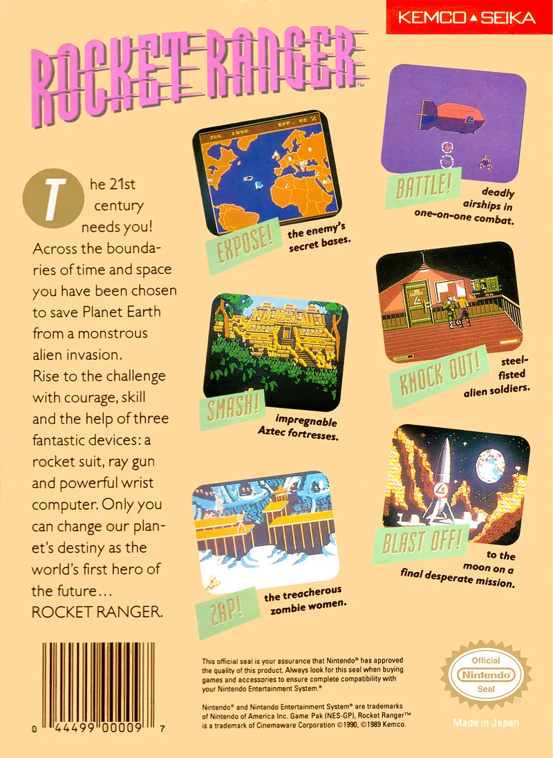 Rocket Ranger box back