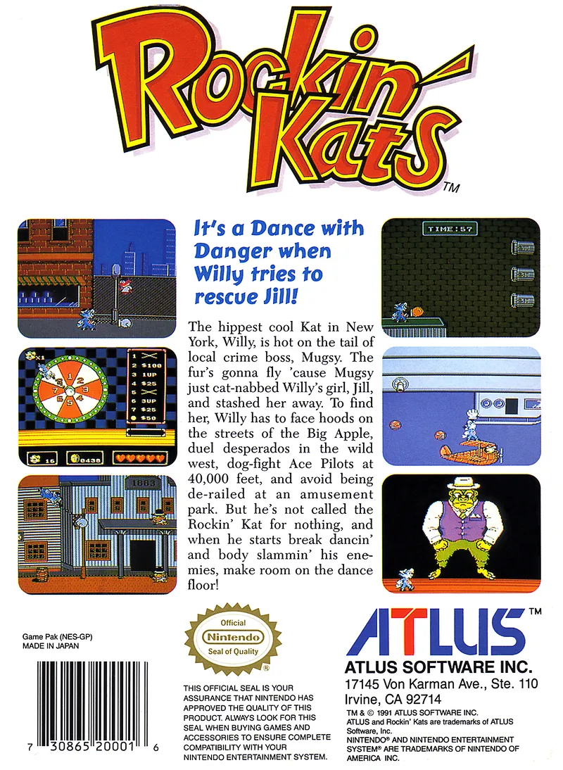 Rockin' Kats box back