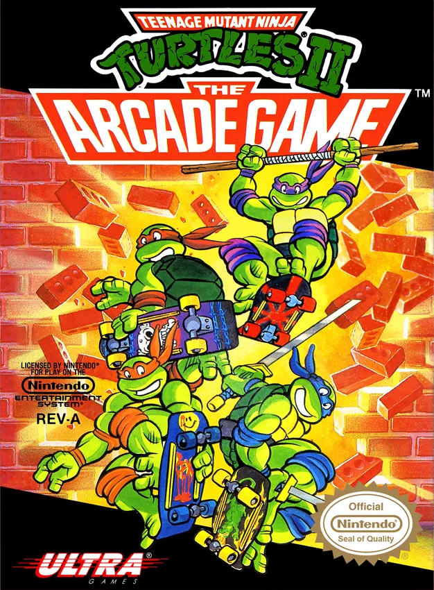 Teenage Mutant Ninja Turtles II: The Arcade Game box art