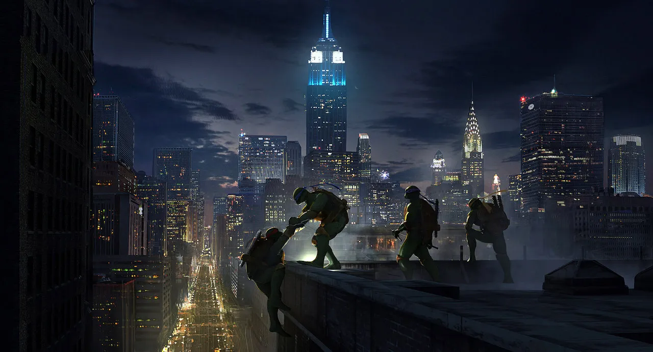 Backdrop artwork for Teenage Mutant Ninja Turtles III: The Manhattan Project