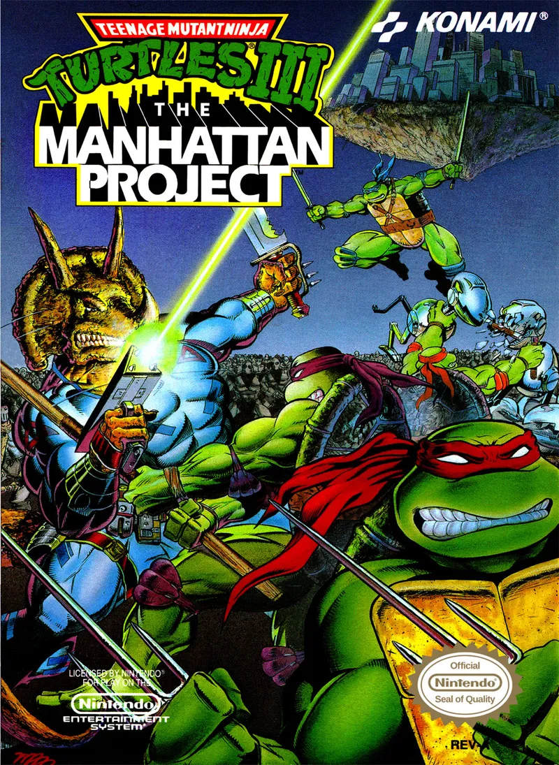Teenage Mutant Ninja Turtles III: The Manhattan Project box art