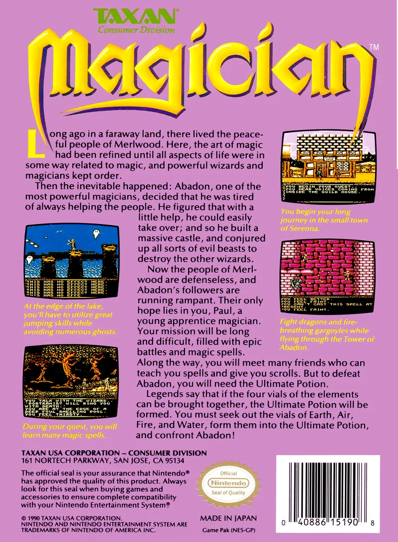Magician box back