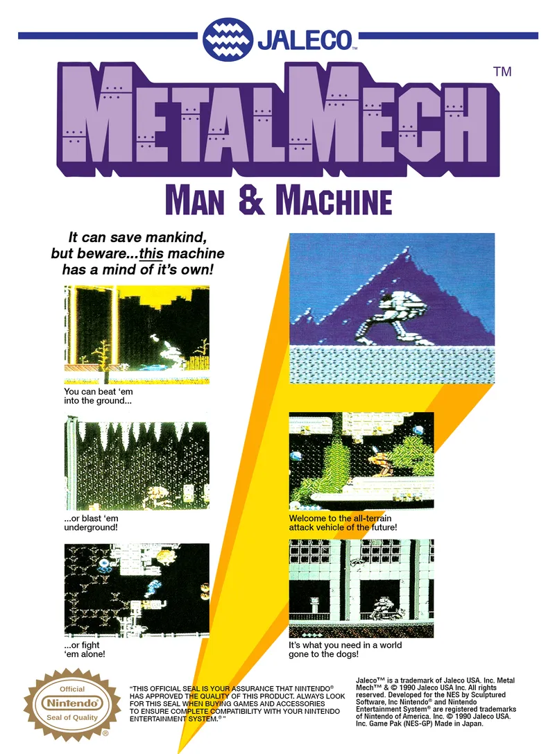 Metal Mech: Man & Machine box back