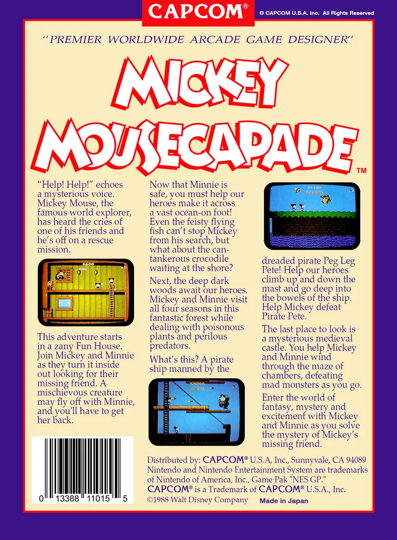 Mickey Mousecapade box back
