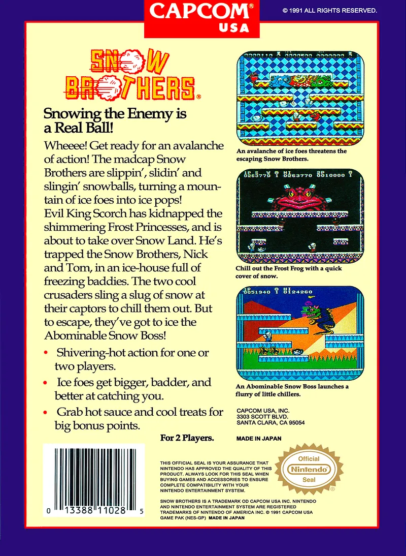 Snow Brothers box back