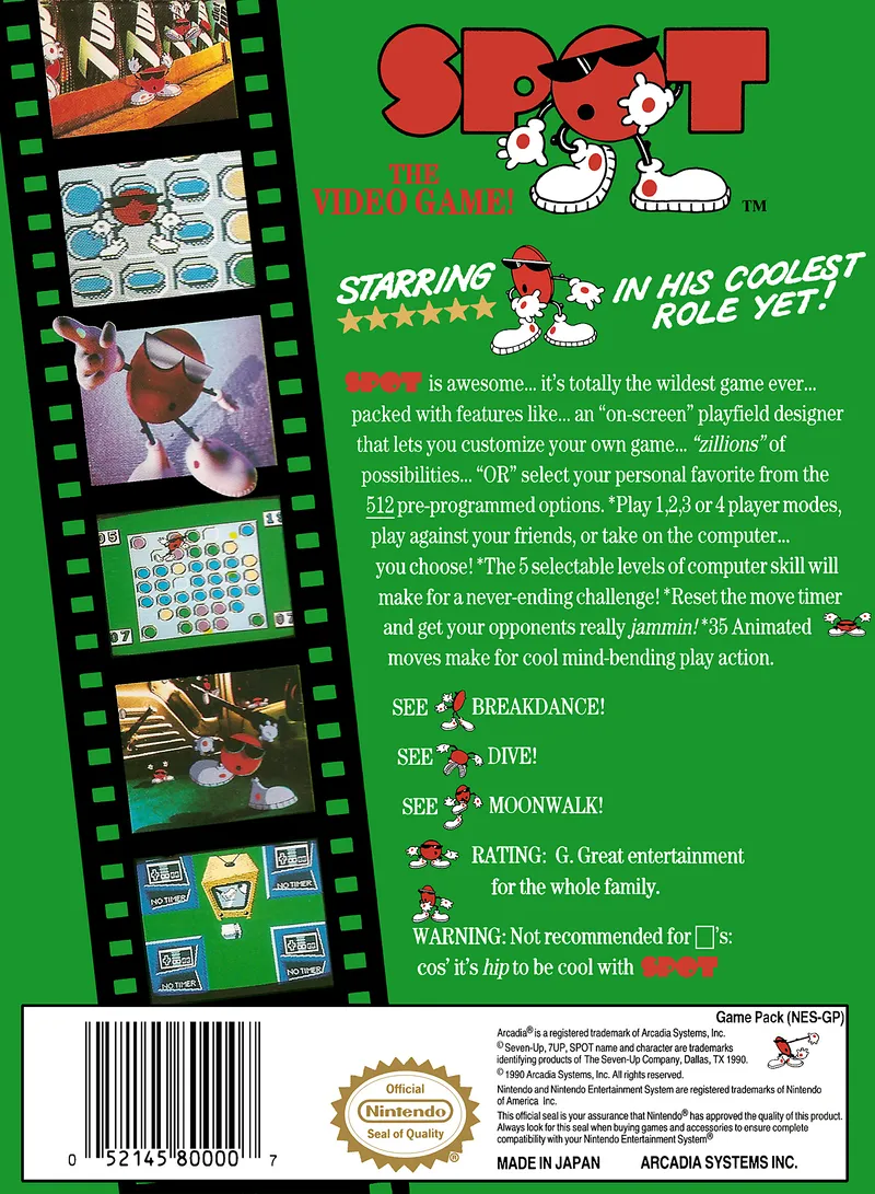 Spot: The Video Game box back