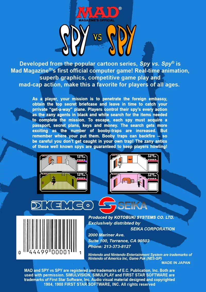 Spy vs Spy box back