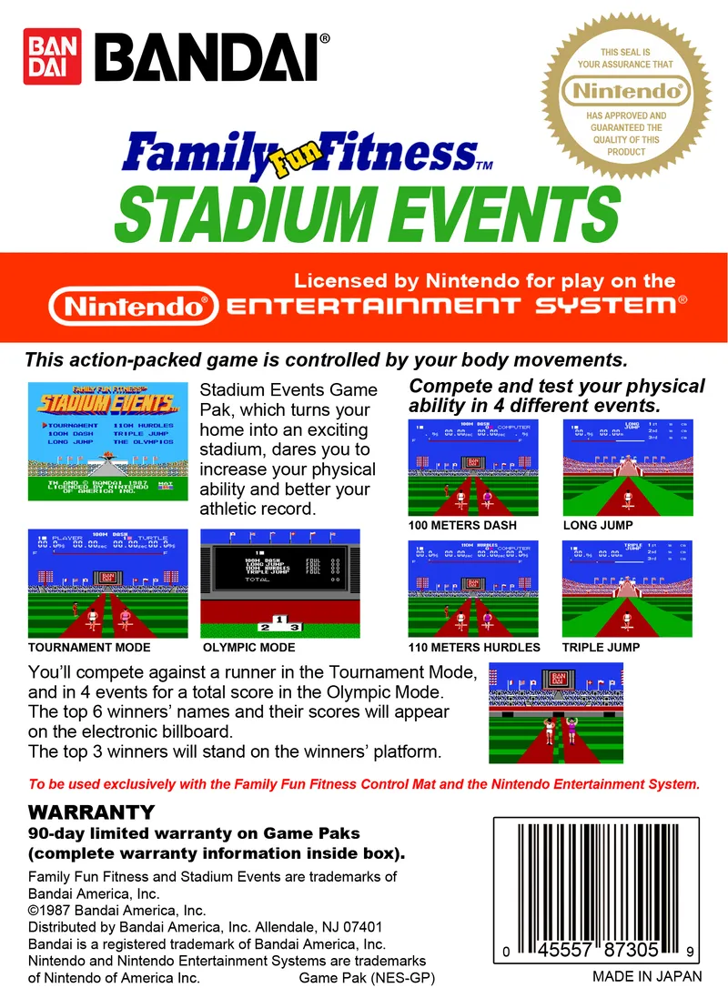 Stadium Events box back