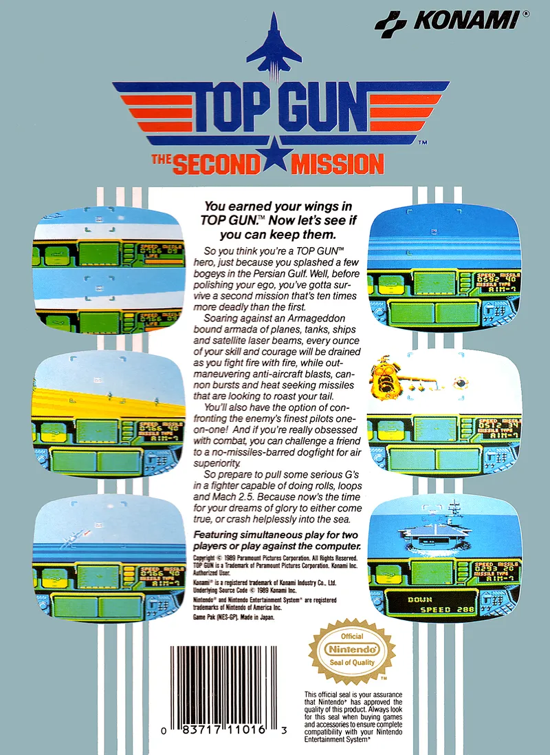 Top Gun: The Second Mission box back