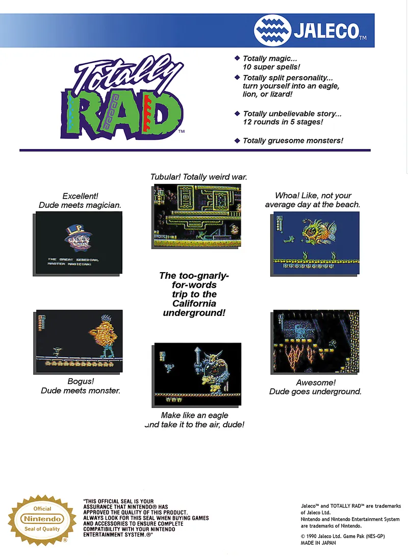 Totally Rad box back