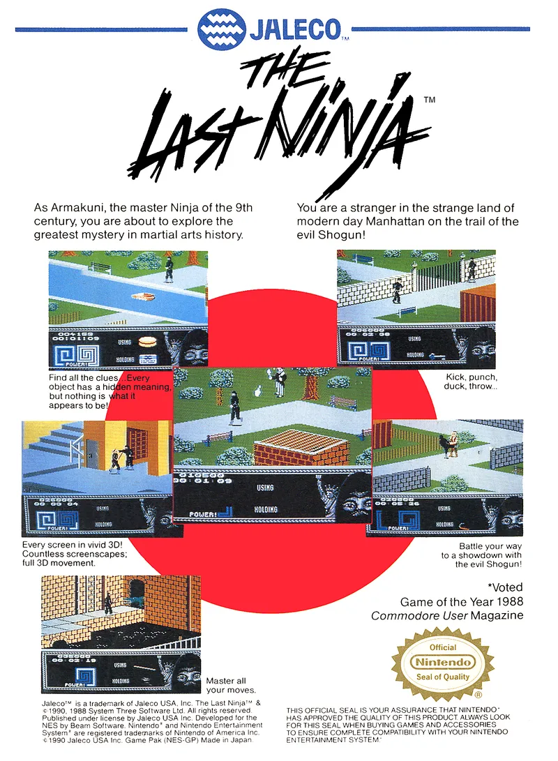The Last Ninja box back
