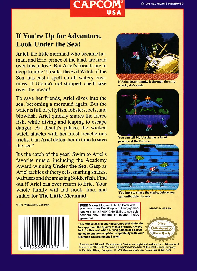 The Little Mermaid box back
