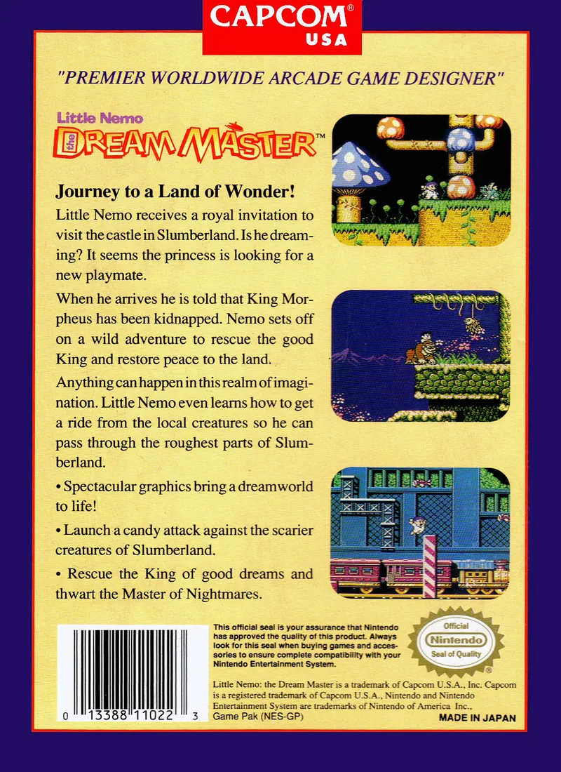 Little Nemo: The Dream Master box back