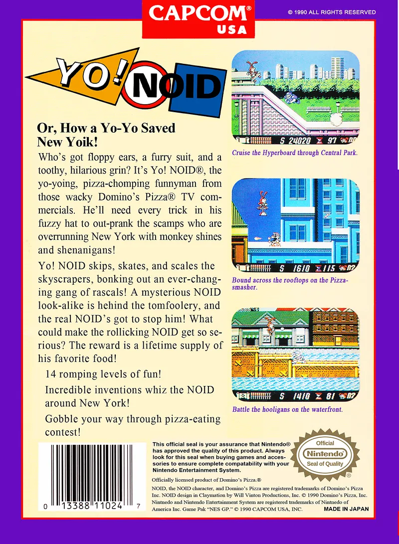 Yo! Noid box back