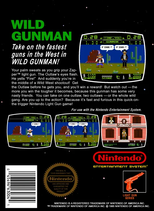 Wild Gunman box back