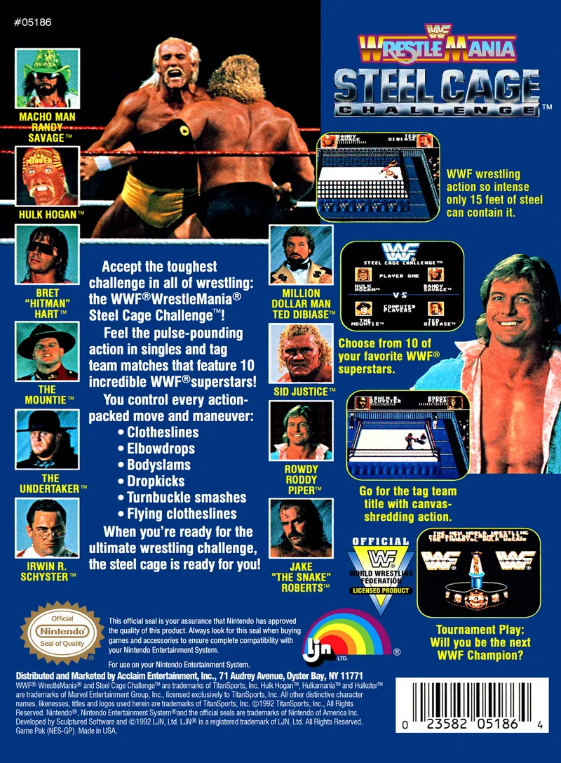 WWF WrestleMania: Steel Cage Challenge box back
