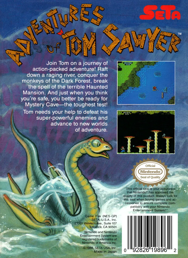 Adventures of Tom Sawyer box back