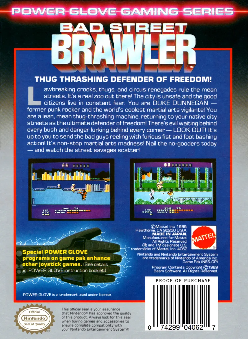 Bad Street Brawler box back