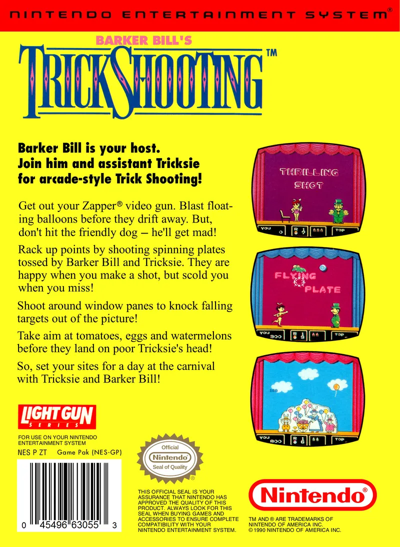 Barker Bill's Trick Shooting box back