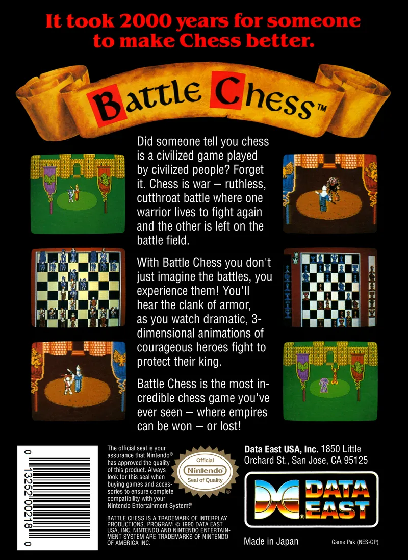 Battle Chess box back