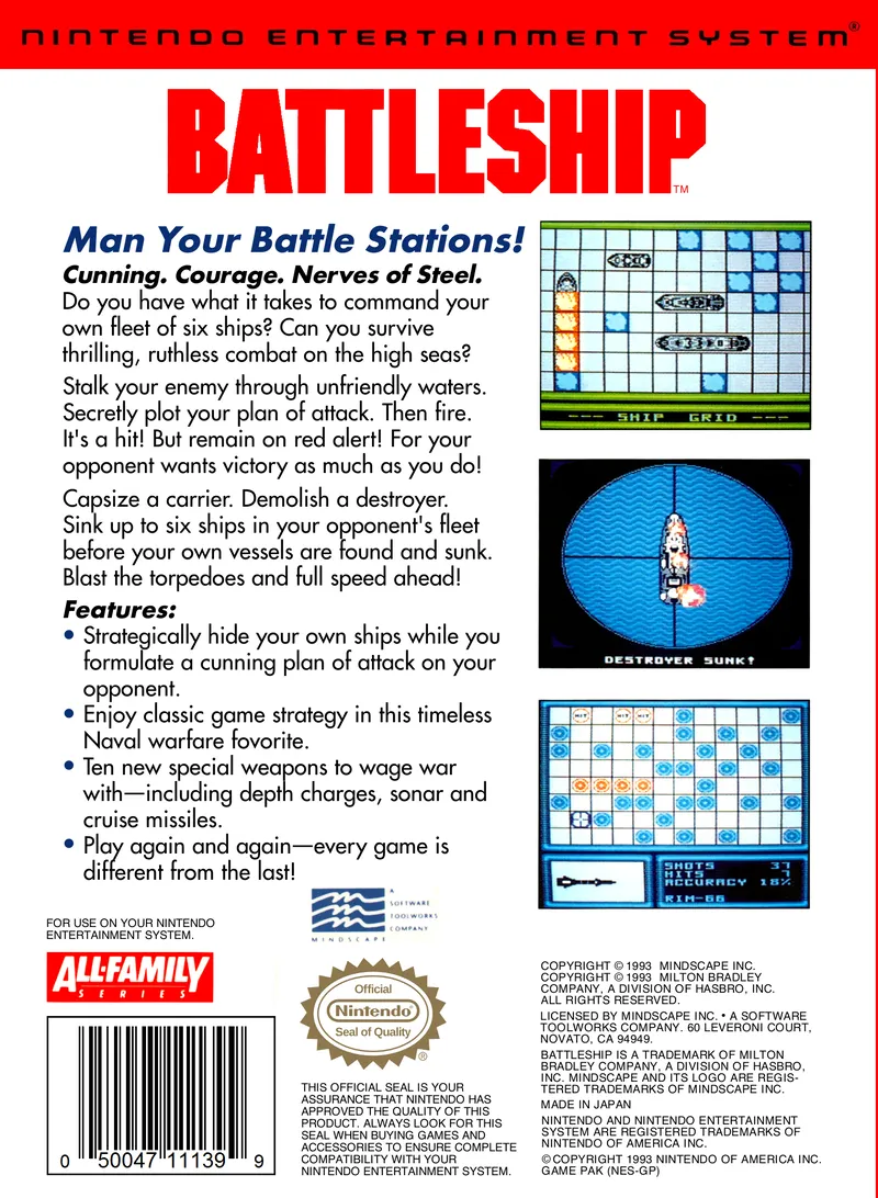 Battleship box back