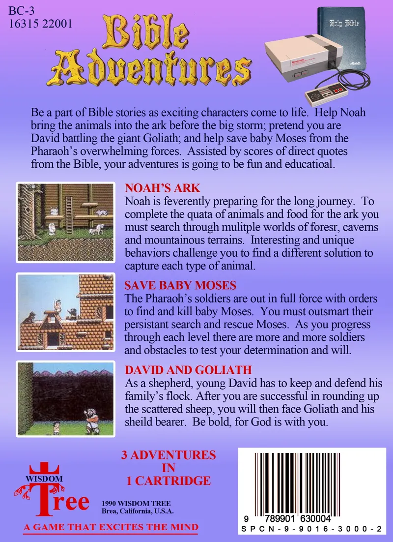 Bible Adventures box back