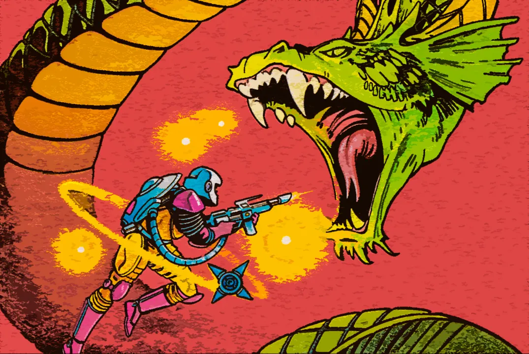 Backdrop artwork for Burai Fighter