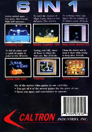Caltron 6 in 1 box back
