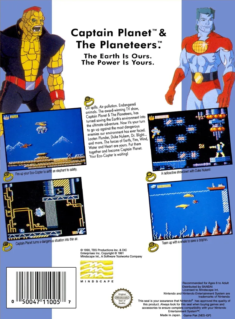 Captain Planet and the Planeteers box back