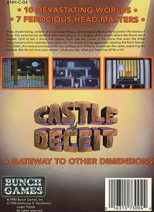 Castle of Deceit box back