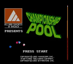 Championship Pool screenshot