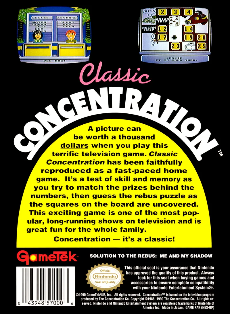 Classic Concentration box back