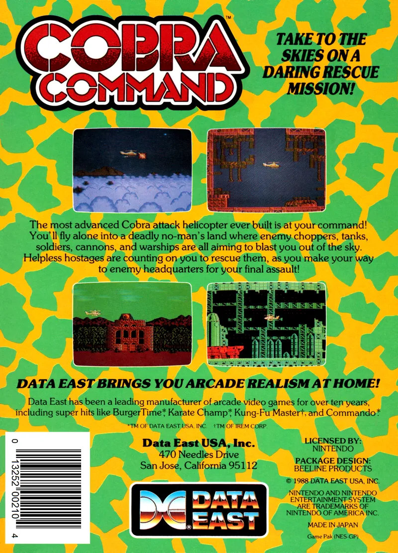 Cobra Command box back