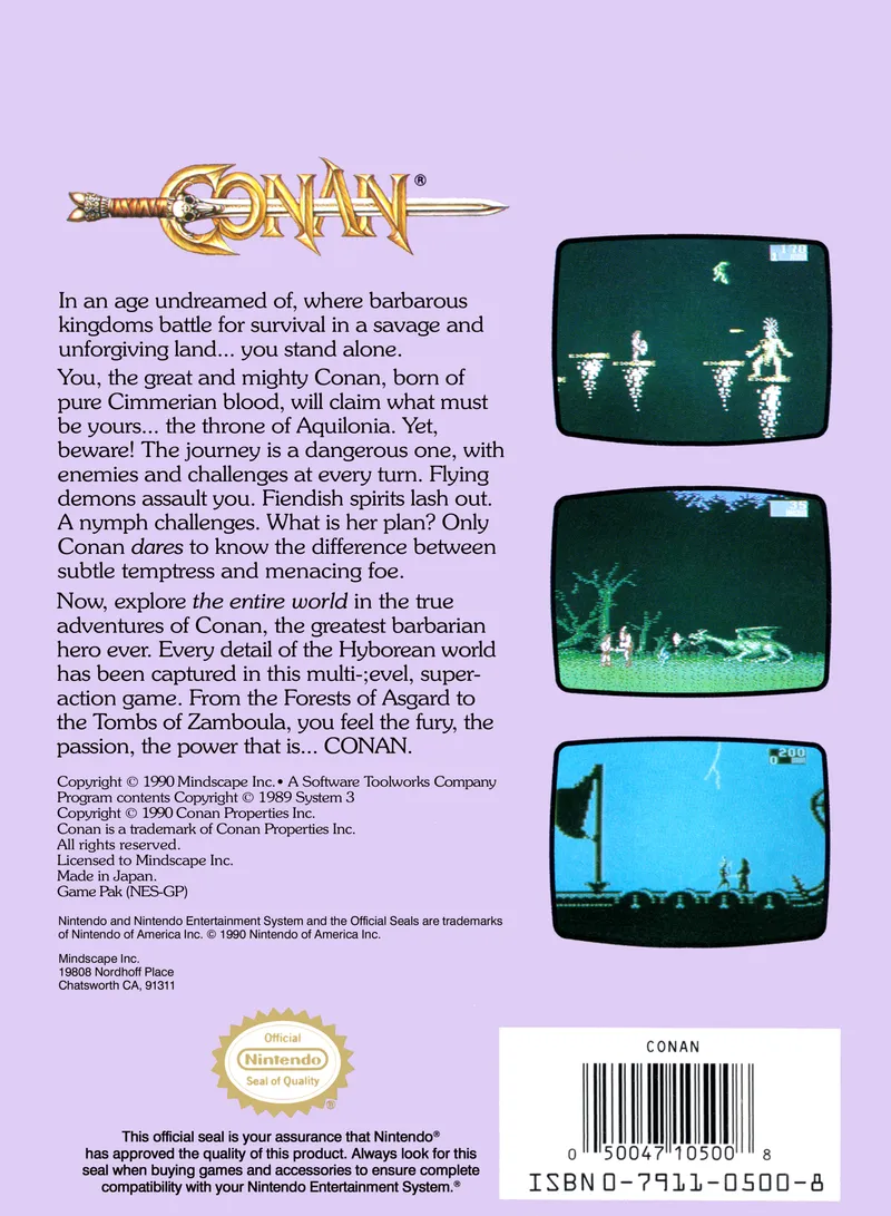 Conan box back