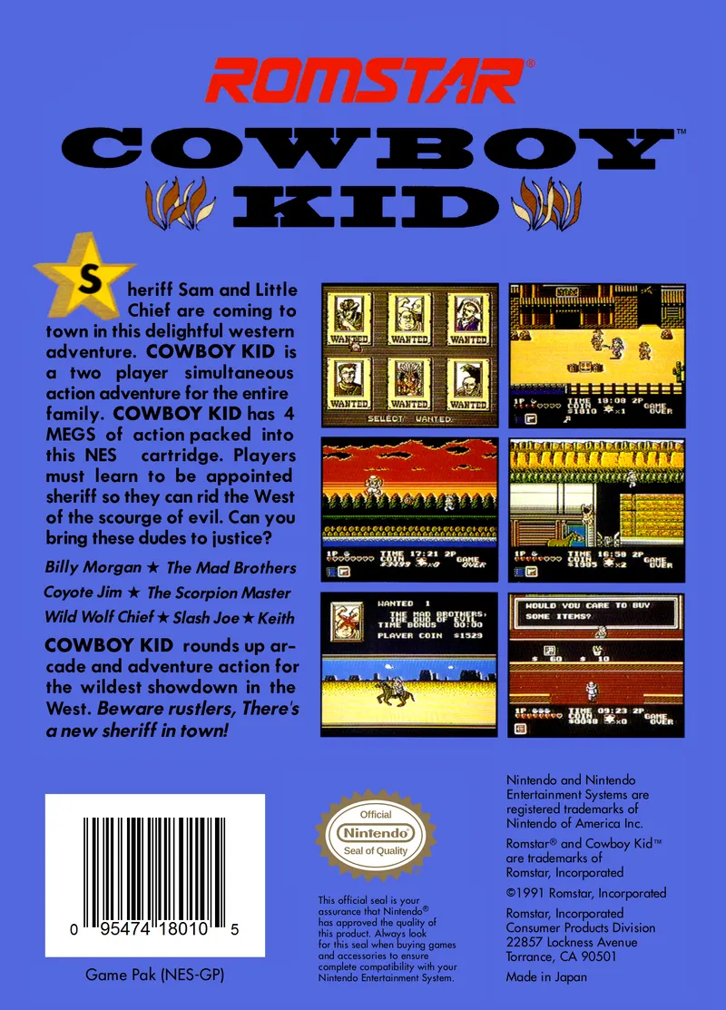 Cowboy Kid box back