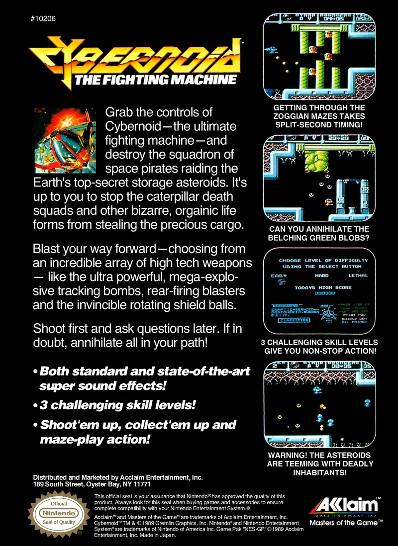 Cybernoid: The Fighting Machine box back