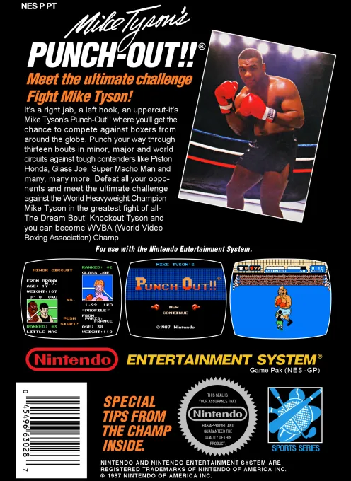 Mike Tyson's Punch-Out!! box back