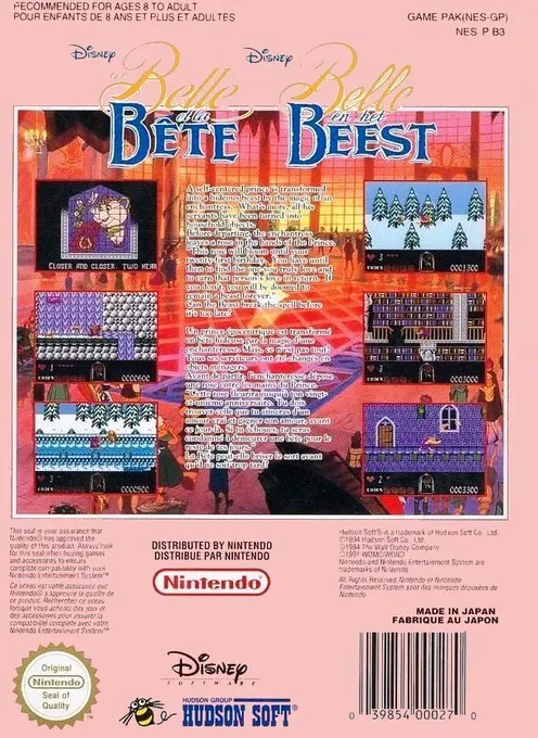 Beauty and the Beast box back