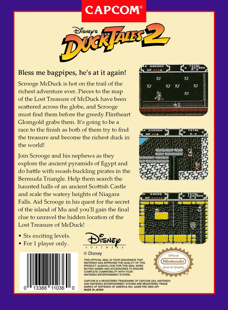 DuckTales 2 box back