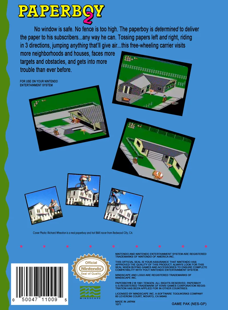 Paperboy 2 box back