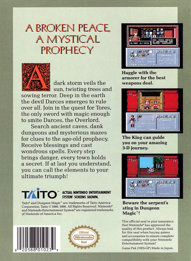 Dungeon Magic: Sword of the Elements box back