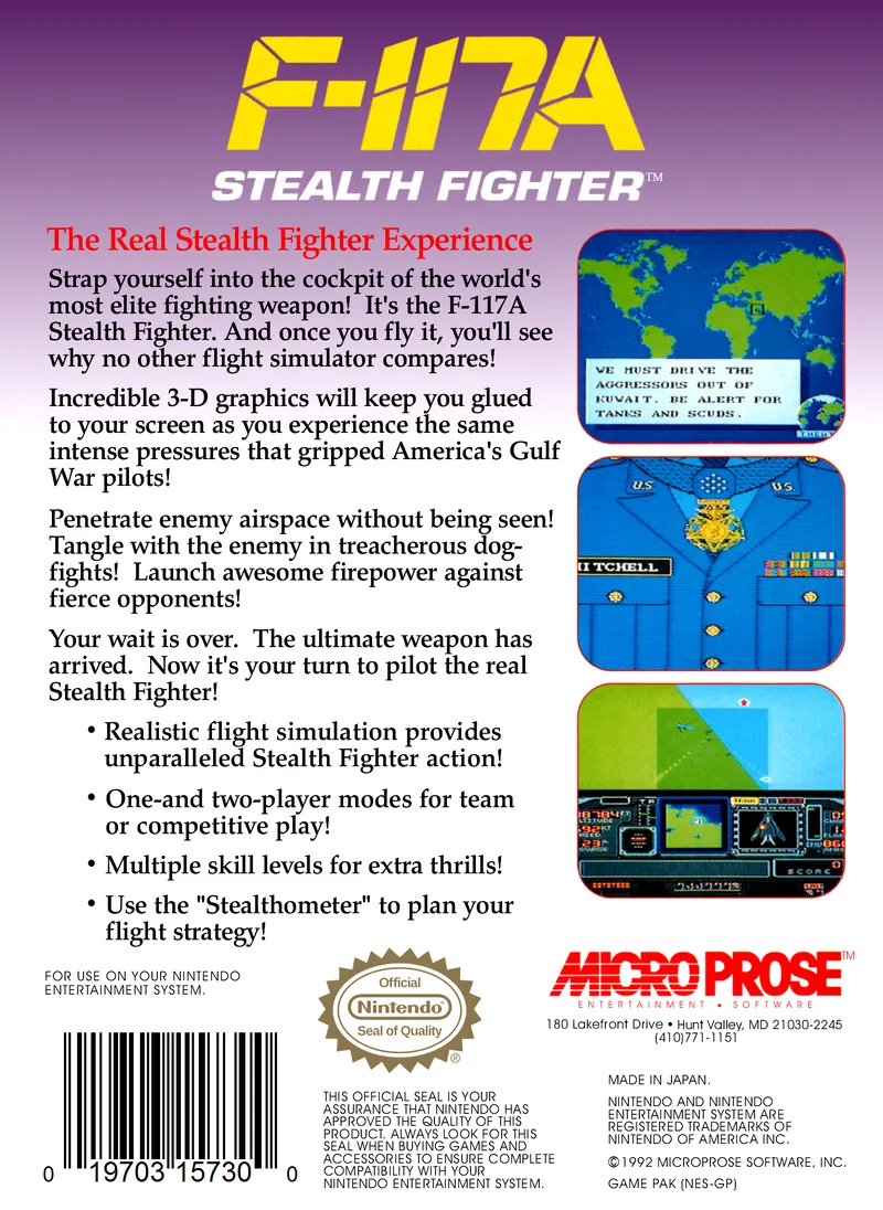 F-117A Stealth Fighter box back