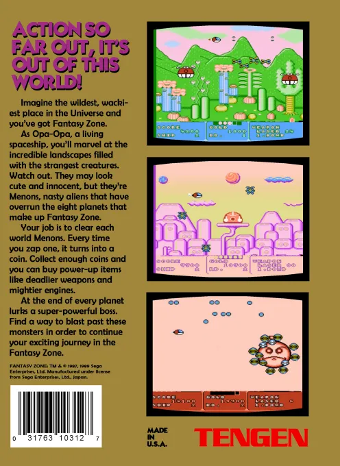 Fantasy Zone box back