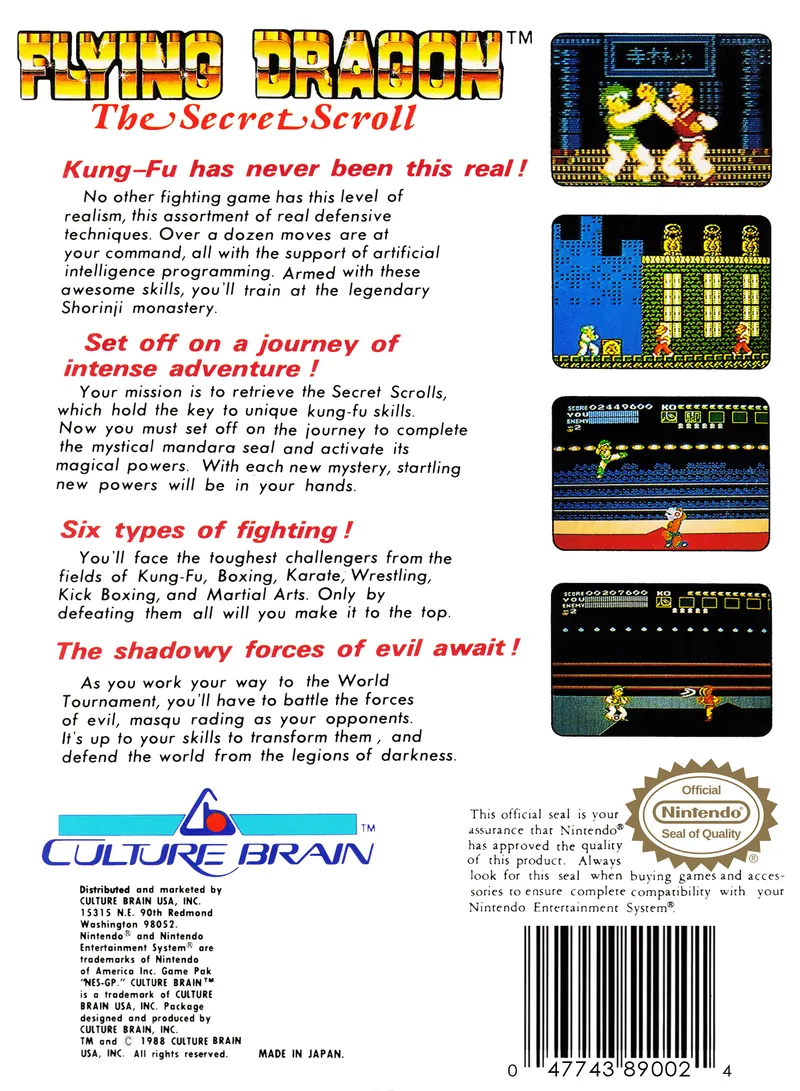 Flying Dragon: The Secret Scroll box back