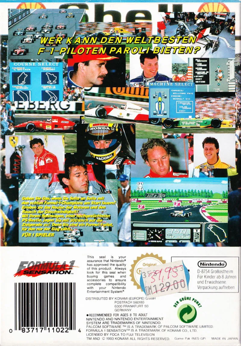 Formula 1 Sensation box back