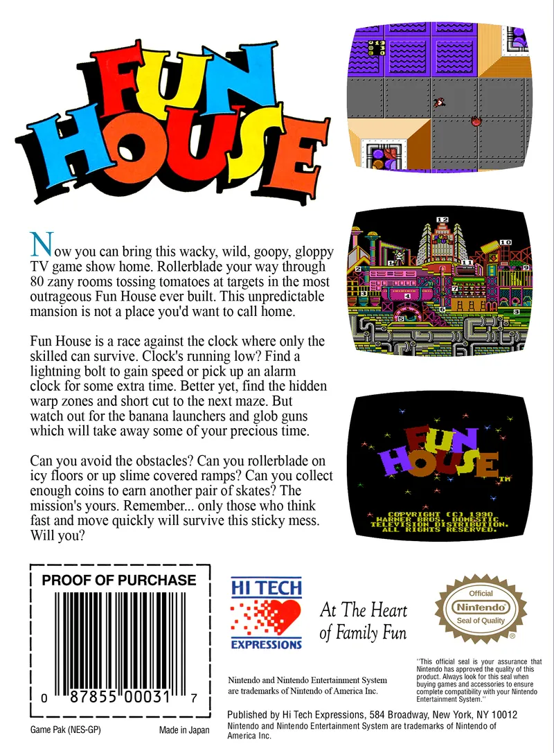 Fun House box back