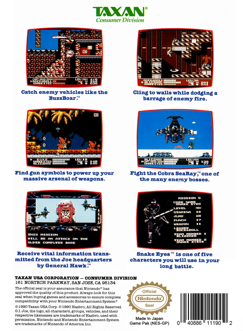 G.I. Joe: A Real American Hero box back